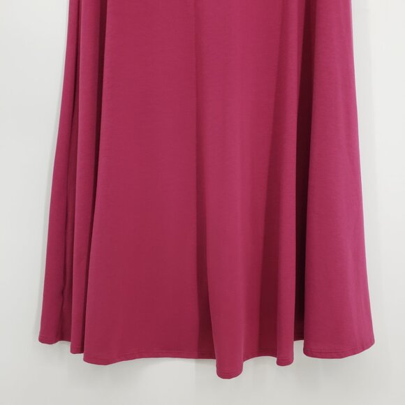 Lularoe Jersey Knit Maxi Skirt M A Line Raspberry Pink Red - Picture 7 of 9